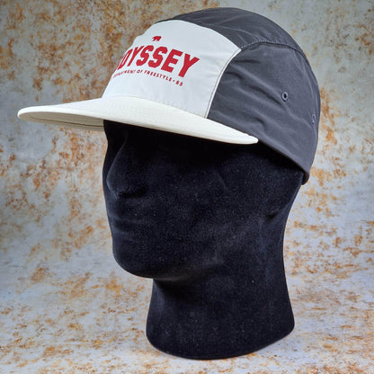 Odyssey Clothing & Shoes Off-white/Black Odyssey Campus Nylon Patch 5-Panel Cap White/Black