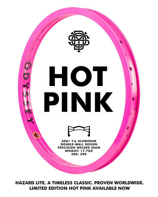 Odyssey BMX Parts Hot Pink / 20 Inch Odyssey Hazard Lite Rim Limited Edition Hot Pink