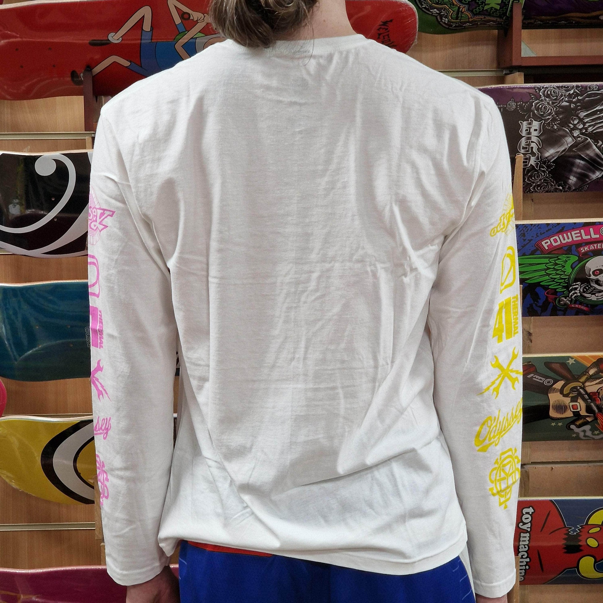 Odyssey Clothing & Shoes Odyssey History Long Sleeve Shirt White