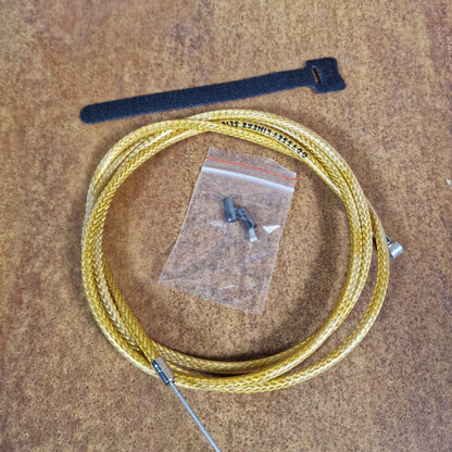 Odyssey BMX Parts Gold Mesh Braided Odyssey K-Shield Linear Slic Kable Brake Cable