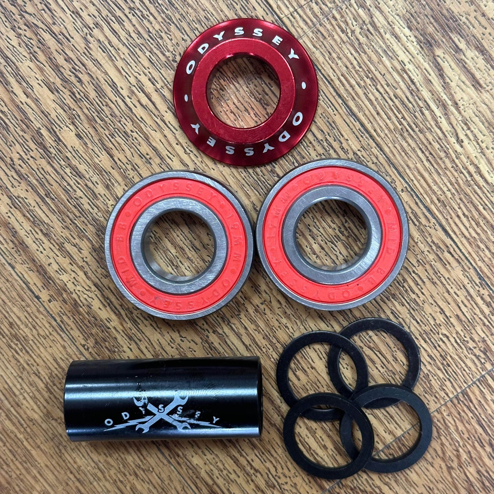 Odyssey BMX Parts Anodised Red / 19mm Odyssey Mid Bottom Bracket