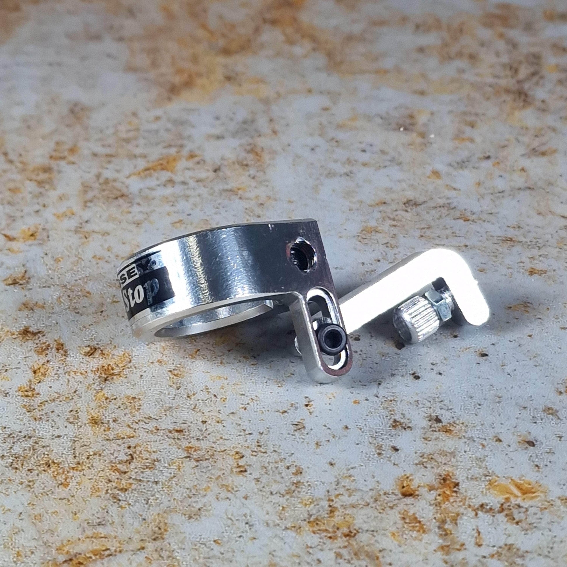 Odyssey Mid School BMX Silver Odyssey Pozi-Stop Seat Post Clamp with Cable Router