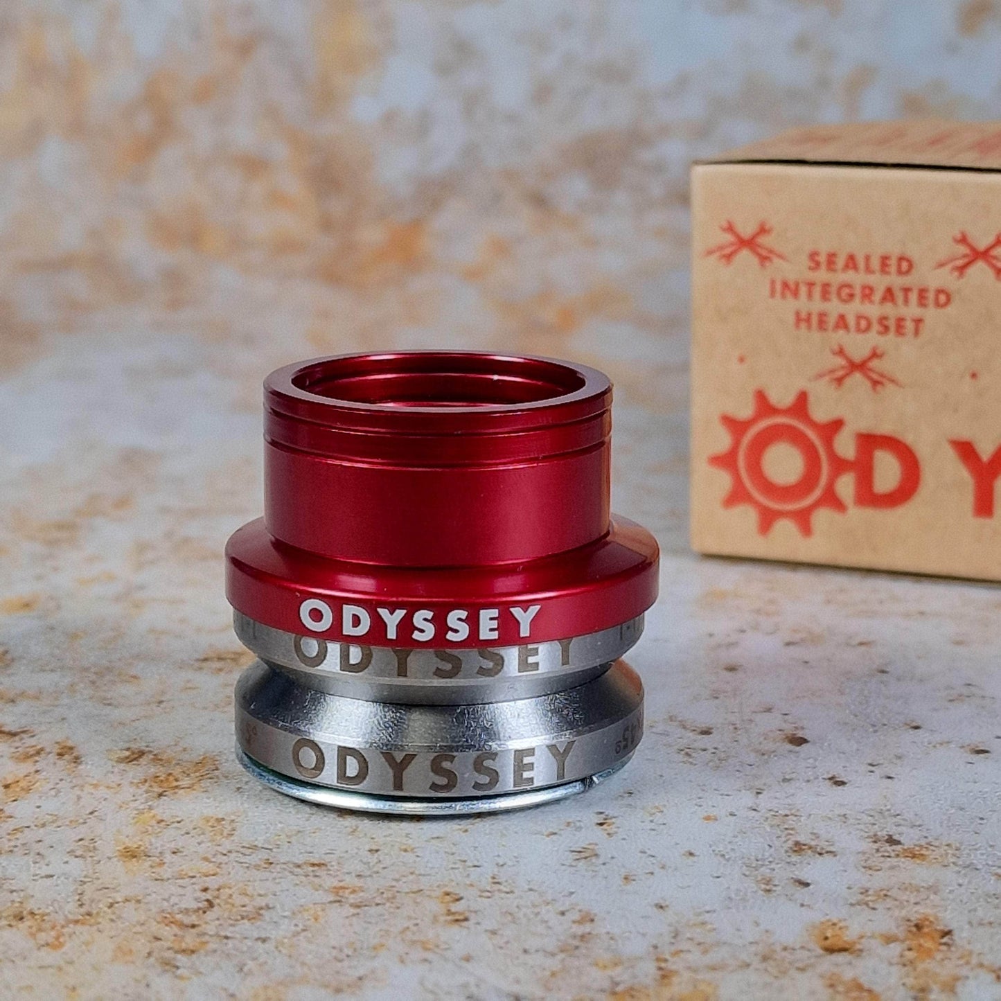 Odyssey BMX Parts Anodised Red Odyssey Pro Integrated Headset