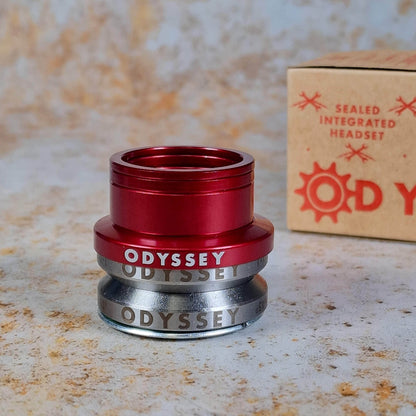 Odyssey BMX Parts Anodised Red Odyssey Pro Integrated Headset