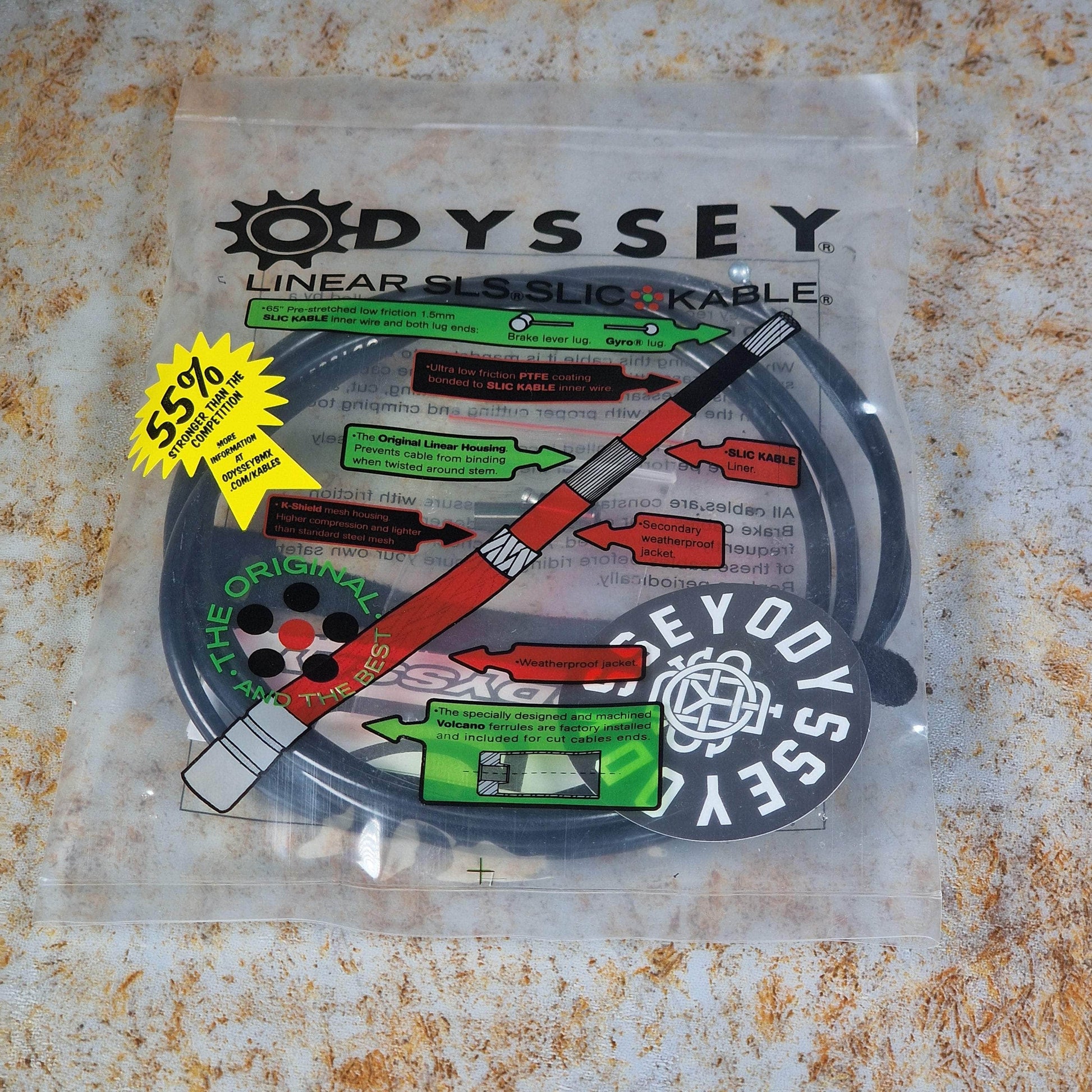 Odyssey BMX Parts Black Odyssey SLS Linear Slic Kable Brake Cable