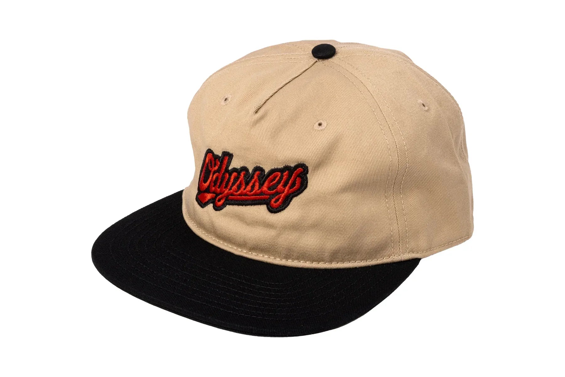 Odyssey Clothing & Shoes Khaki / Black Odyssey Slugger 5 Panel Cap Khaki / Black