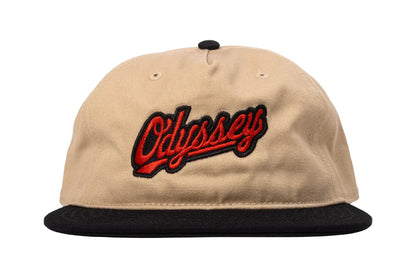 Odyssey Clothing & Shoes Khaki / Black Odyssey Slugger 5 Panel Cap Khaki / Black