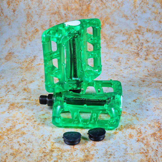 Odyssey BMX Parts Clear Lime Odyssey Twisted PC Pedals Clear iMac Colours