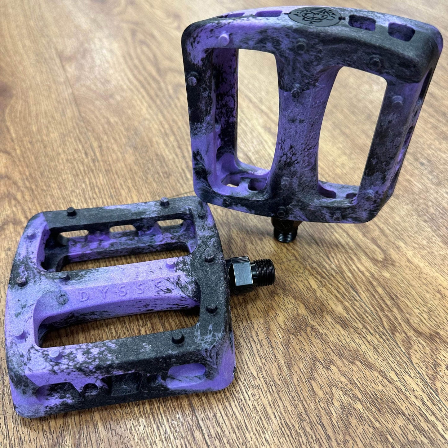 Odyssey BMX Parts Black / Purple Odyssey Twisted Pro PC Pedals Black / Purple Swirl