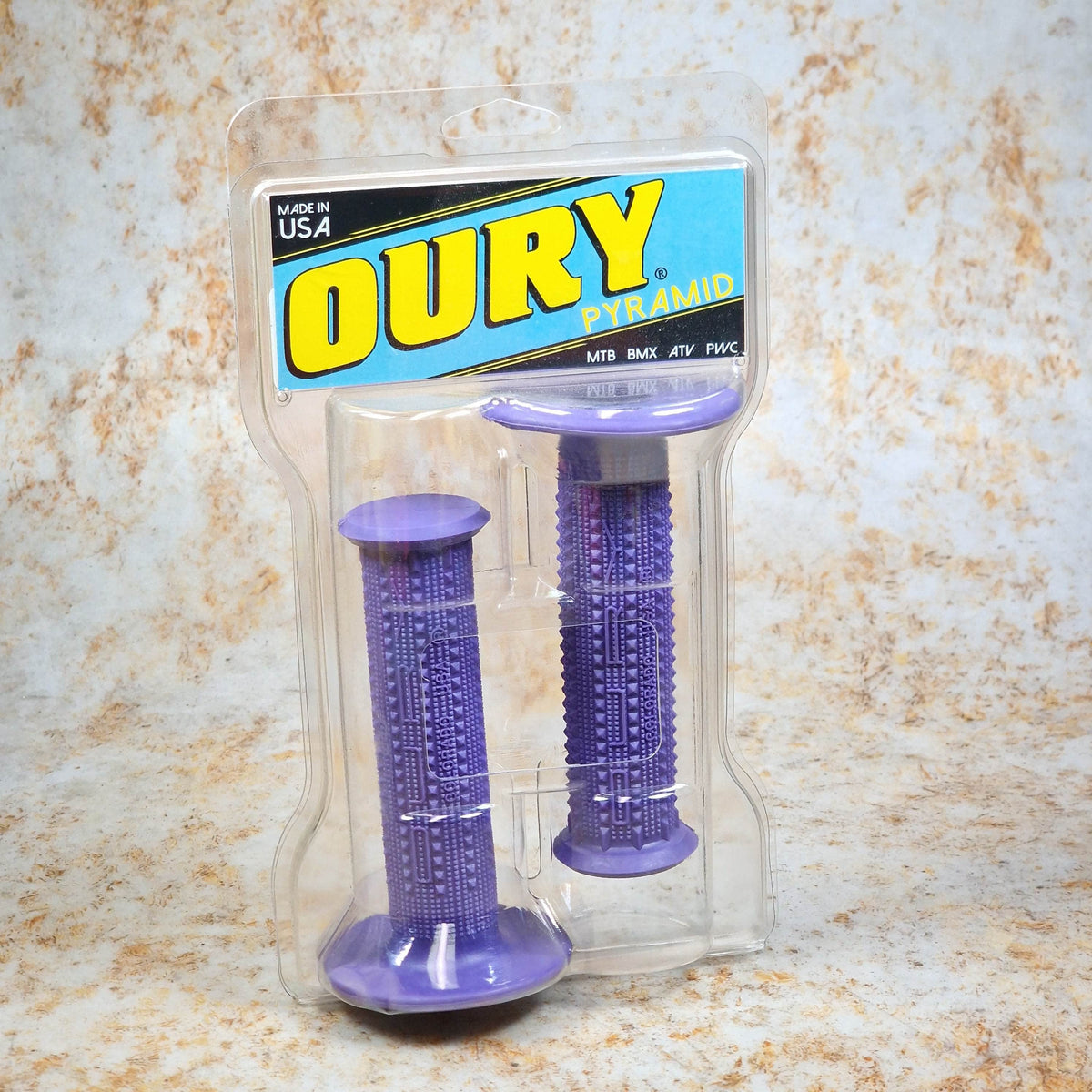 Oury Old School BMX Purple Oury Pyramid Flanged Grips