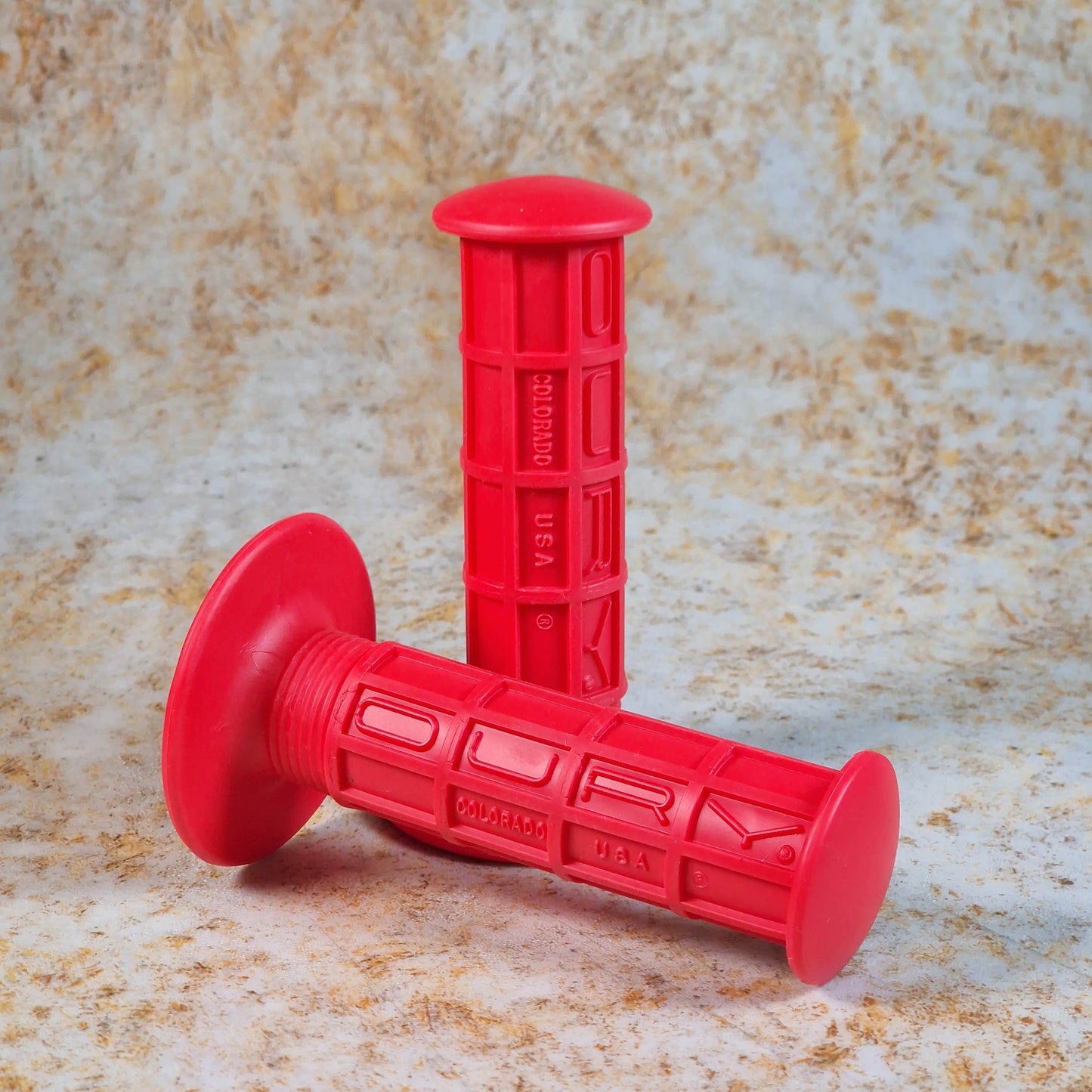 Oury Old School BMX Red Oury Single Compound Flanged Grips