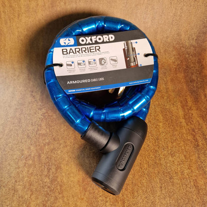 Oxford Misc Blue Oxford Barrier Armoured Cable Lock 1.4m x 25mm