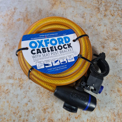 Oxford Misc Gold Oxford Cable Lock 12mm x 1800mm