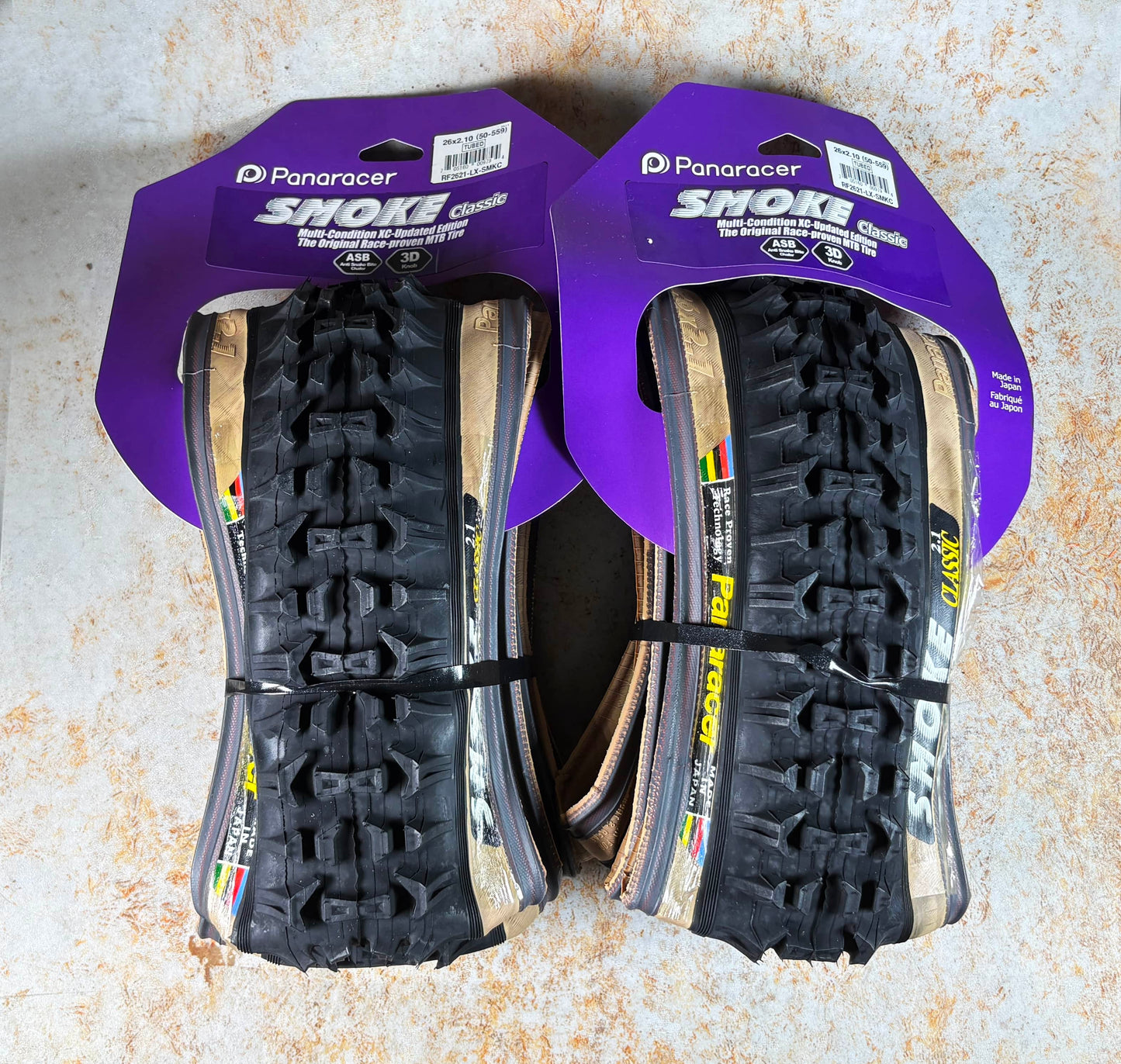 Panaracer BMX Parts Black/Amber Panaracer Dart Classic Folding Amber Wall 26 Inch MTB Tyres Pair