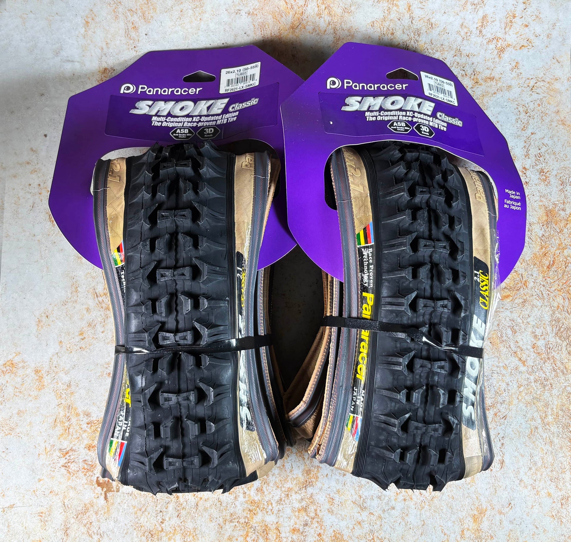 Panaracer BMX Parts Black/Amber Panaracer Dart Classic Folding Amber Wall 26 Inch MTB Tyres Pair