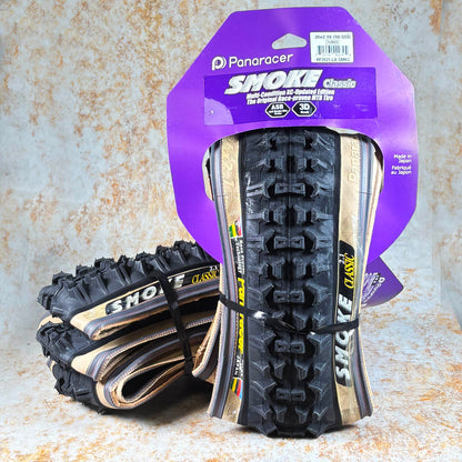 Panaracer BMX Parts Black/Amber Panaracer Dart Classic Folding Amber Wall 26 Inch MTB Tyres Pair