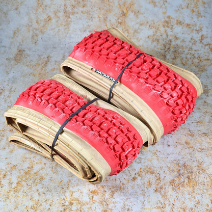 Panaracer Old School BMX Red / 20 x 1.75 / 20 x 2.125 Panaracer NTKK Snakebelly Folding Skinwall Tyres 1.75" / 2.125" Pair