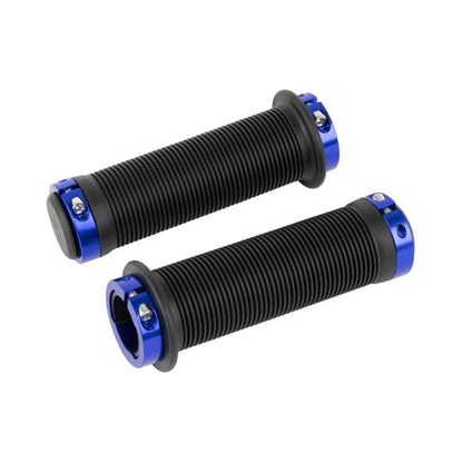 Position One BMX Racing Black / Blue Position One Lock-On 115mm Grips