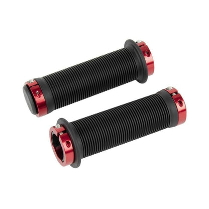 Position One BMX Racing Black / Red Position One Lock-On 115mm Grips