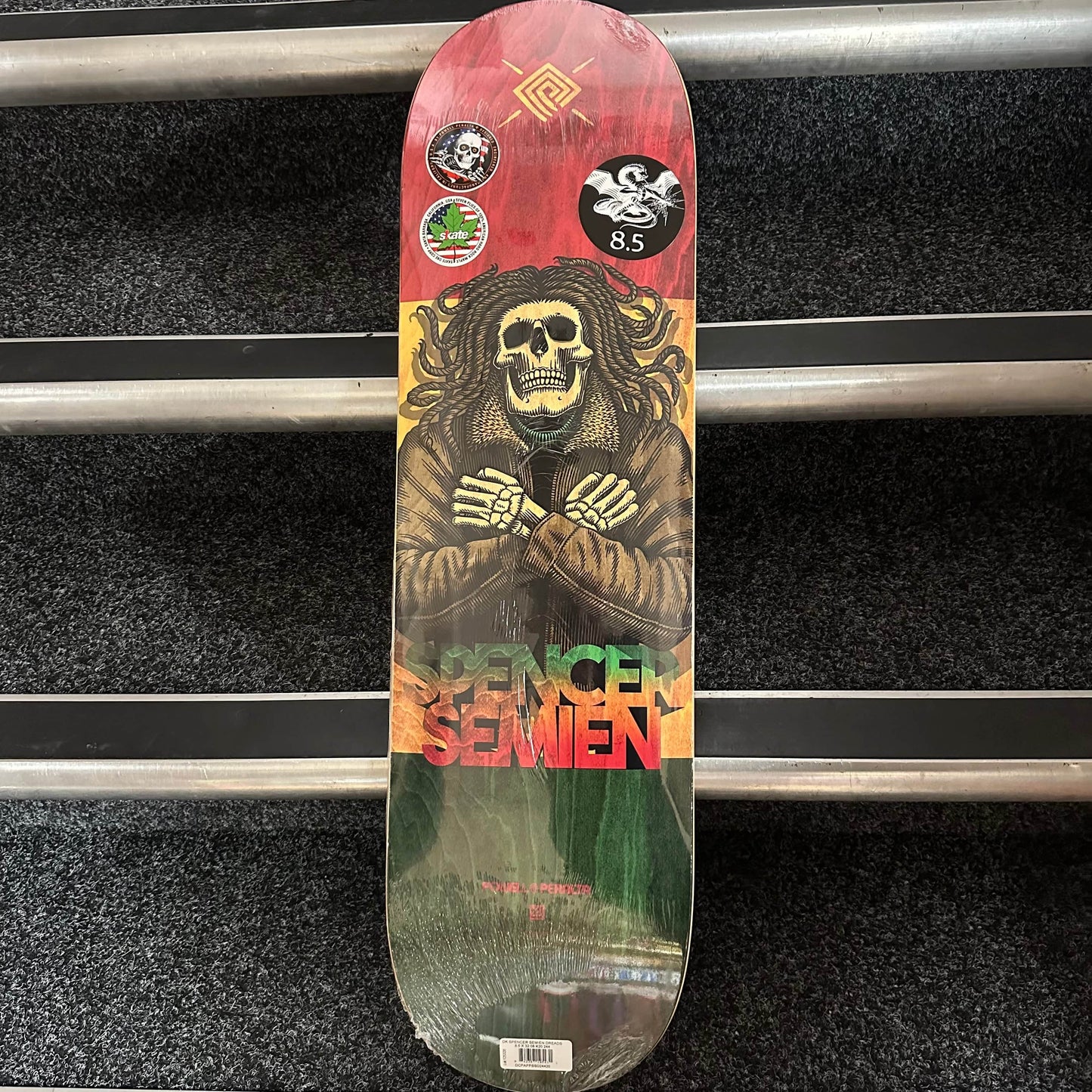 Powell Peralta Skateboards 8.5 Powell Peralta Dreads Semien Rasta 8.5" Skateboard Deck