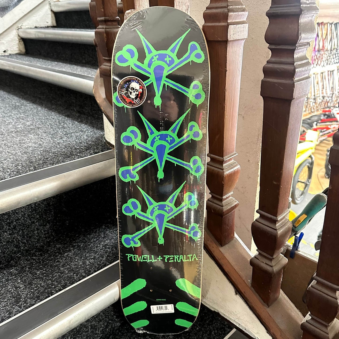 Powell Peralta Skateboards 7.0 Powell Peralta Vato Rats Black/Green 7.0" Skateboard Deck