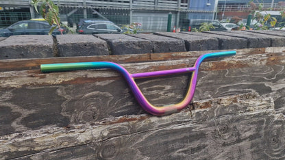 Box Hex Lab Titanium 31.8mm BMX Race Bars 7.5” Rainbow