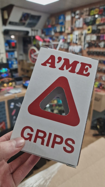 A'ME BMX Double Bubble Font Round Grips with Box
