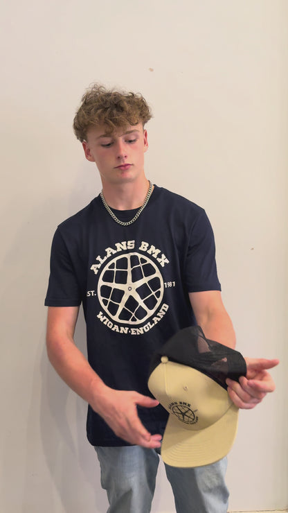 Alans BMX x Stanley/Stella Motomag T-shirt French Navy / Ecru