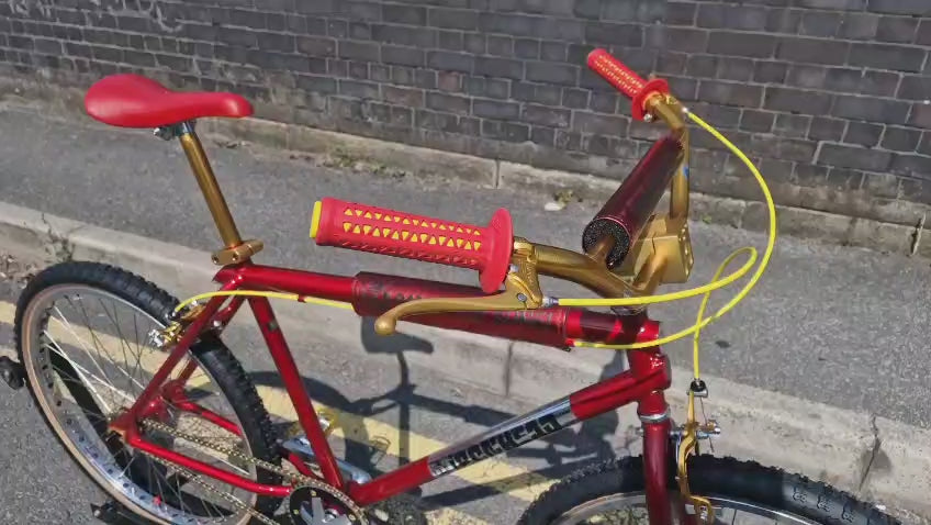 Ironhead Custom 26 Inch Cruiser Bike Candy Red / Gold | Alans BMX