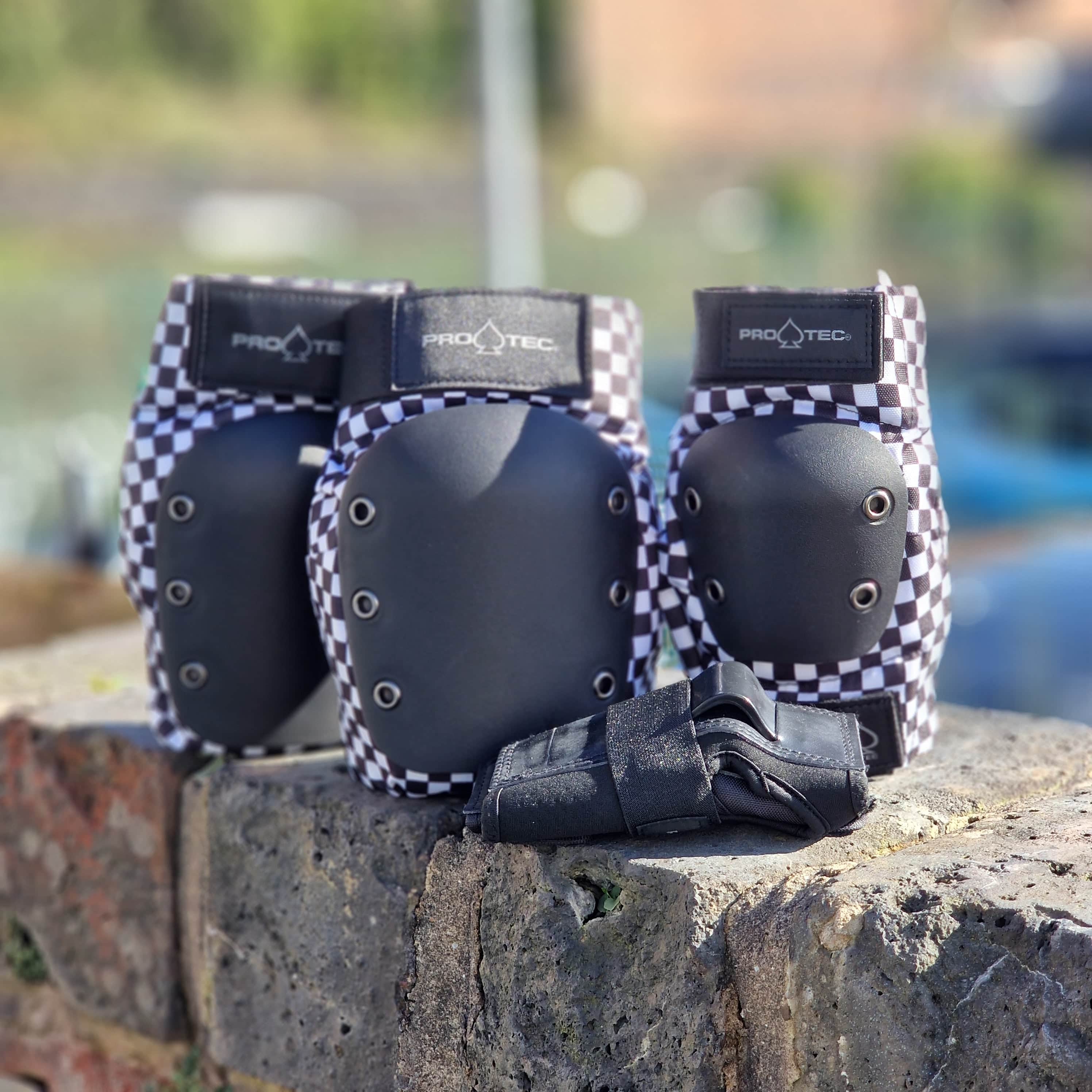 Pro-Tec Street Gear Adult 3-Pack Pad Set Checker | Alans BMX