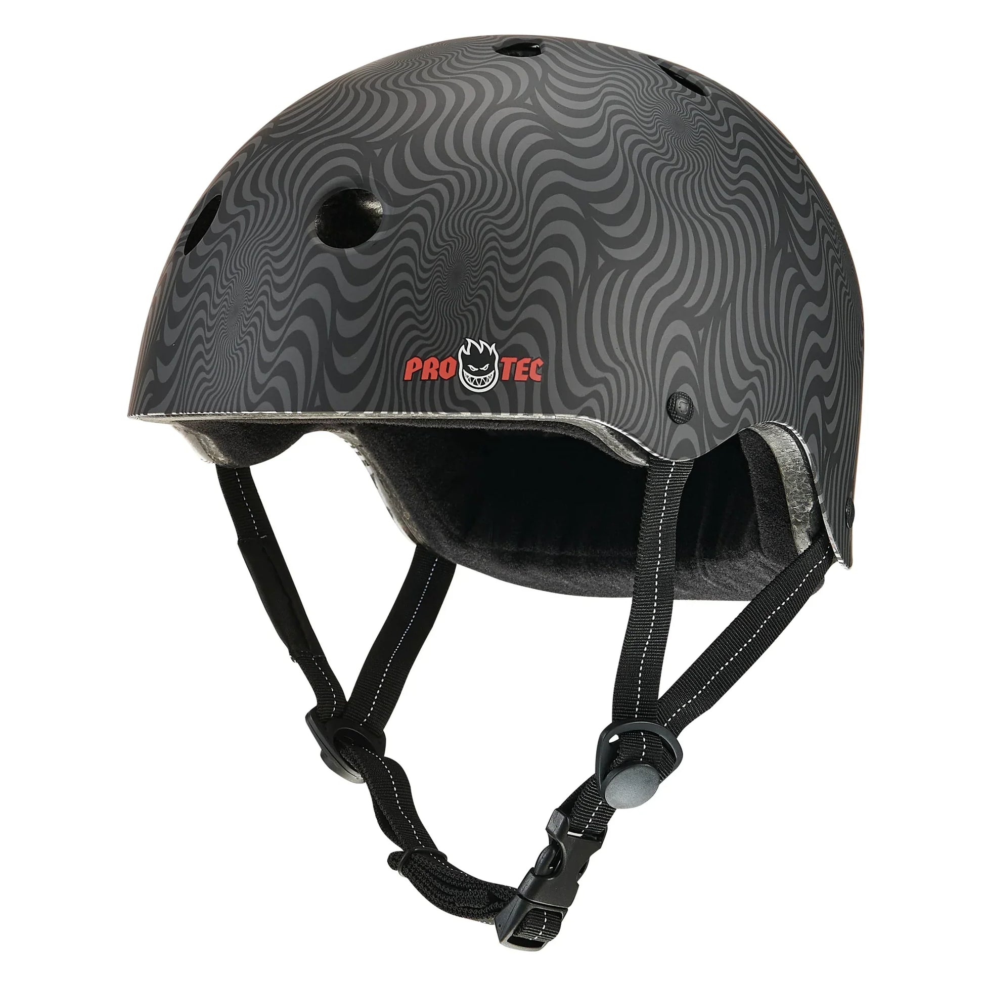 Pro-Tec Protection Pro-Tec x Spitfire Low Pro Certified Helmet with Fit Kit Black Swirl