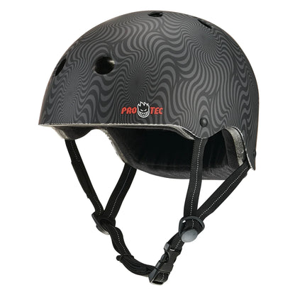 Pro-Tec Protection Pro-Tec x Spitfire Low Pro Certified Helmet with Fit Kit Black Swirl