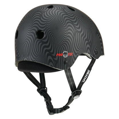 Pro-Tec Protection Pro-Tec x Spitfire Low Pro Certified Helmet with Fit Kit Black Swirl