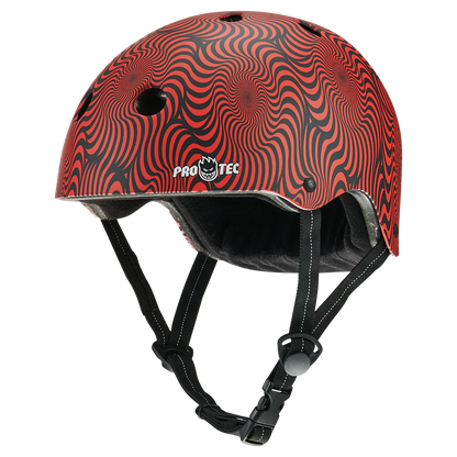 Pro-Tec Protection Pro-Tec x Spitfire Low Pro Certified Helmet with Fit Kit Red Swirl