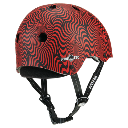 Pro-Tec Protection Pro-Tec x Spitfire Low Pro Certified Helmet with Fit Kit Red Swirl