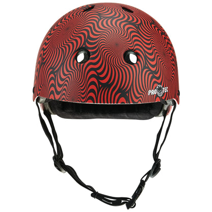 Pro-Tec Protection Pro-Tec x Spitfire Low Pro Certified Helmet with Fit Kit Red Swirl