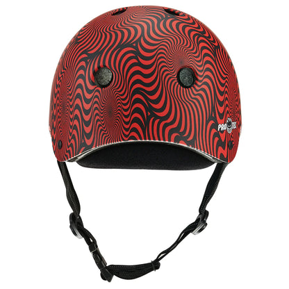 Pro-Tec Protection Pro-Tec x Spitfire Low Pro Certified Helmet with Fit Kit Red Swirl
