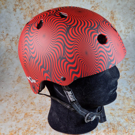 Pro-Tec Protection Pro-Tec x Spitfire Low Pro Certified Helmet with Fit Kit Red Swirl