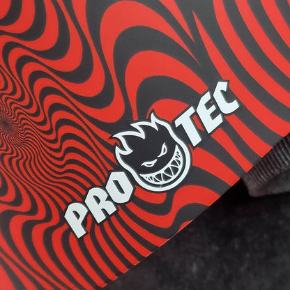 Pro-Tec Protection Pro-Tec x Spitfire Low Pro Certified Helmet with Fit Kit Red Swirl