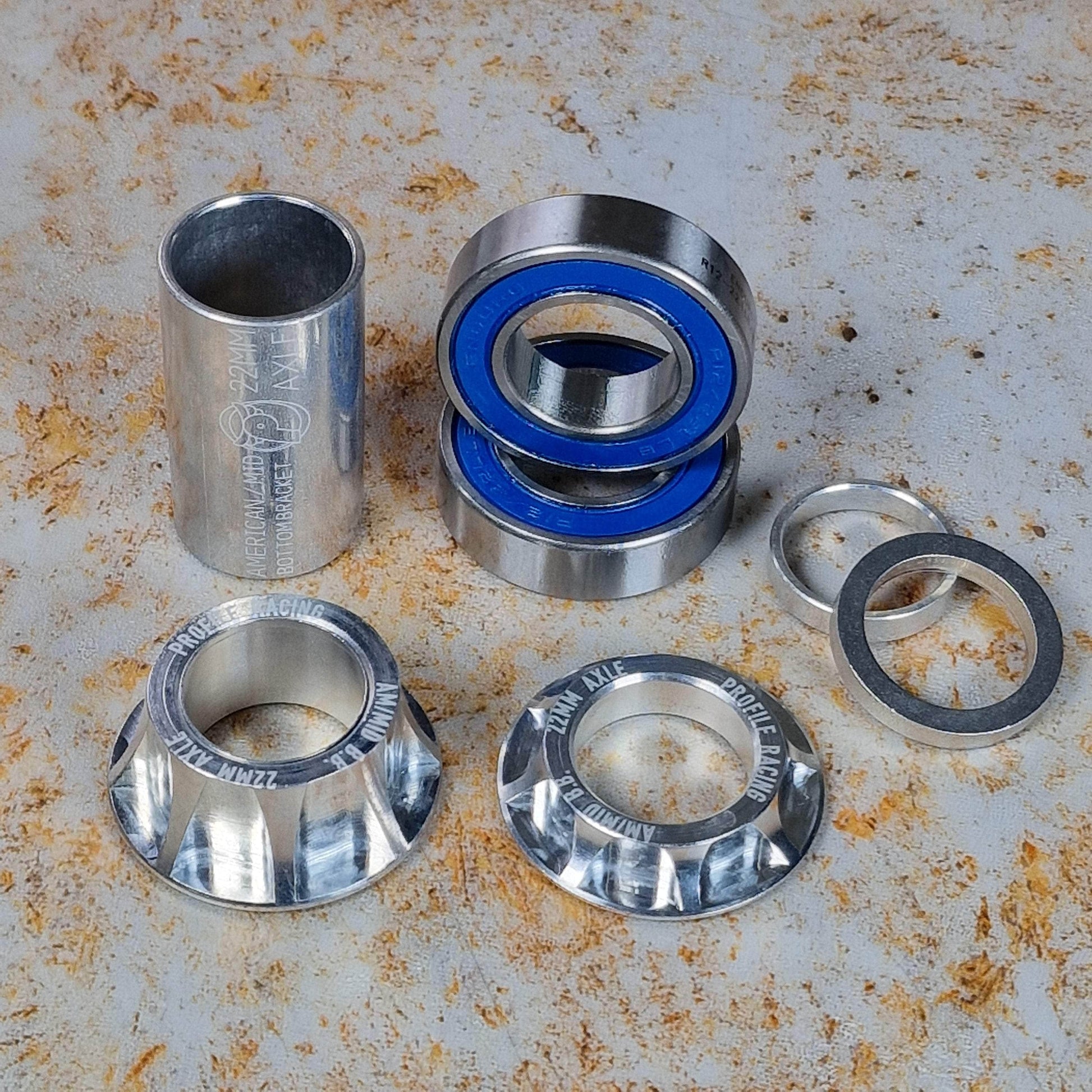 Profile Racing BMX Parts Polished Profile Racing Mid Bottom Bracket 22mm