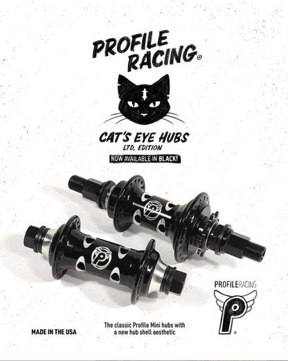 Profile Racing BMX Parts Black / Right Profile Racing Mini Cats Eye Limited Edition Hubs Black