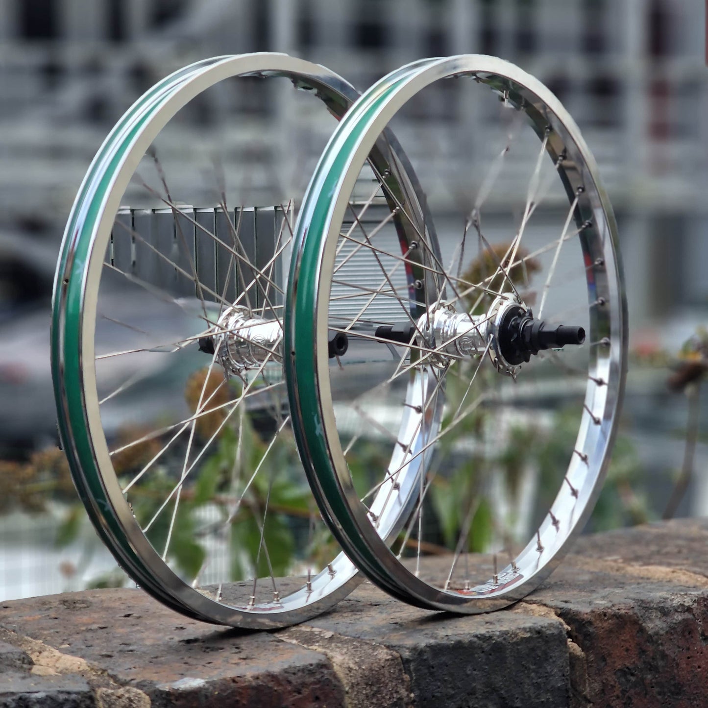 Profile Racing BMX Parts Chrome Profile Racing Off The Shelf Wheelset Pair Chrome