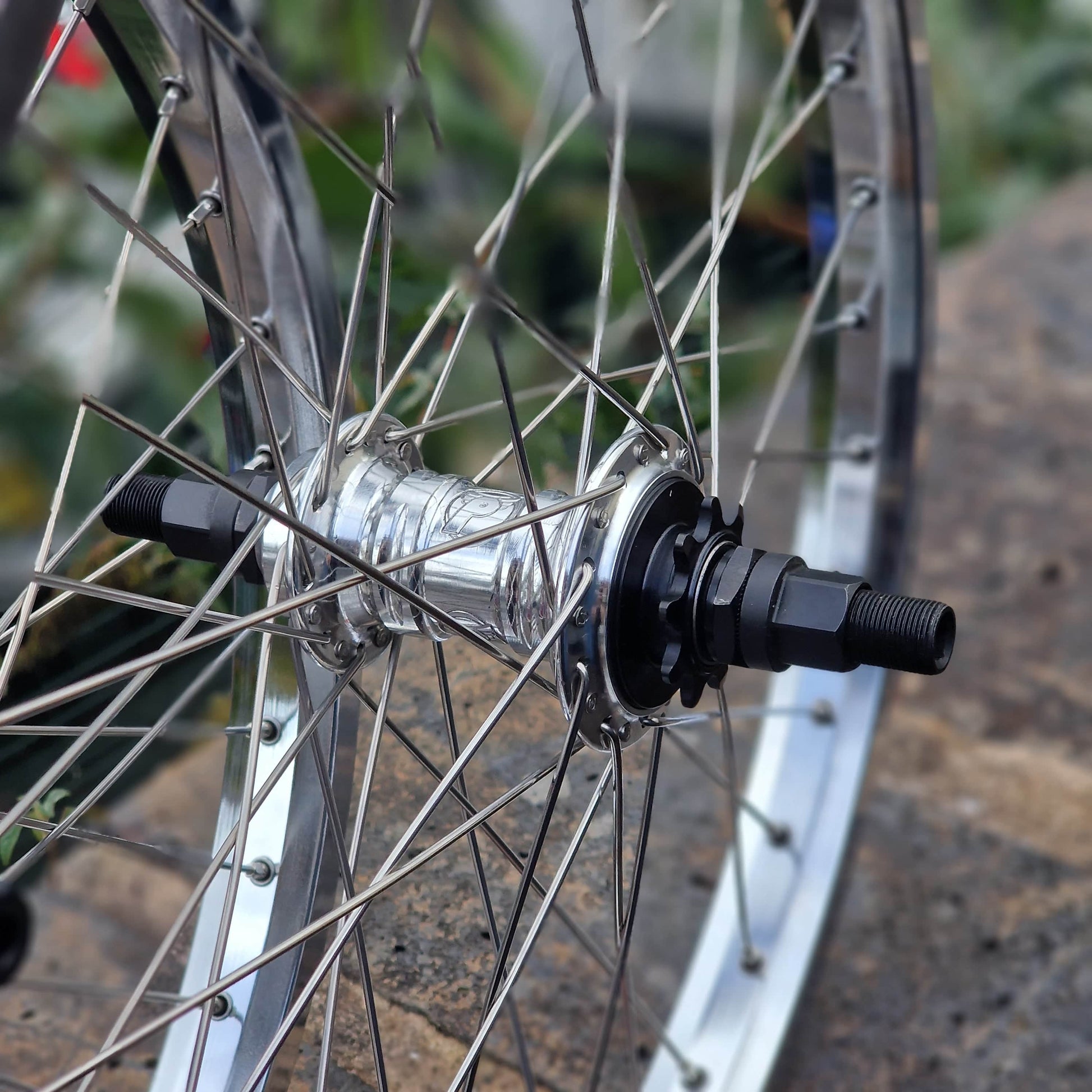 Profile Racing BMX Parts Chrome Profile Racing Off The Shelf Wheelset Pair Chrome