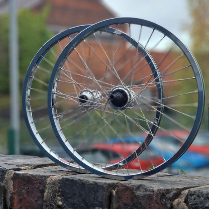 Profile Racing BMX Parts Chrome Profile Racing Off The Shelf Wheelset Pair Chrome