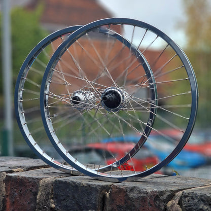 Profile Racing BMX Parts Chrome Profile Racing Off The Shelf Wheelset Pair Chrome