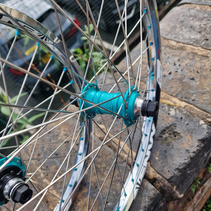 Profile Racing BMX Parts Profile Racing Sun Ringle Aqua / Chrome Custom Wheelset