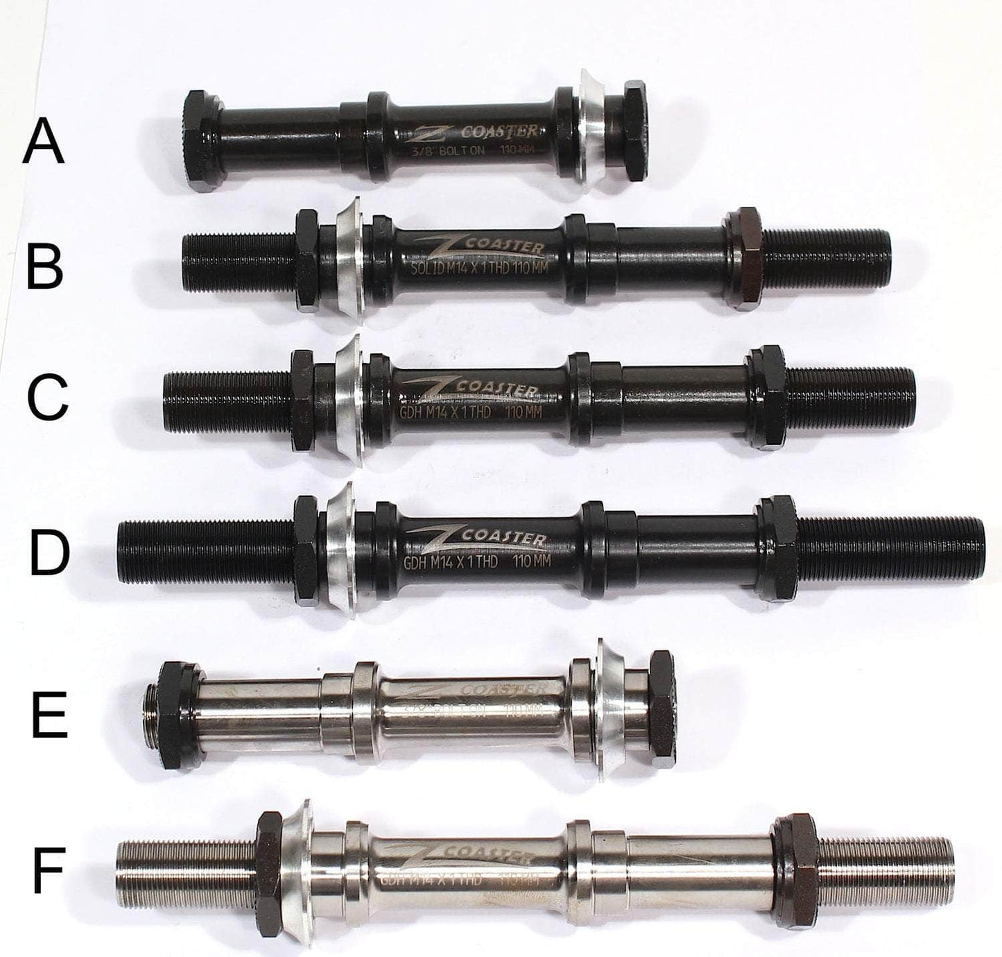 Profile Racing BMX Parts Profile Z Coaster / Gulf Coaster Hub Axles