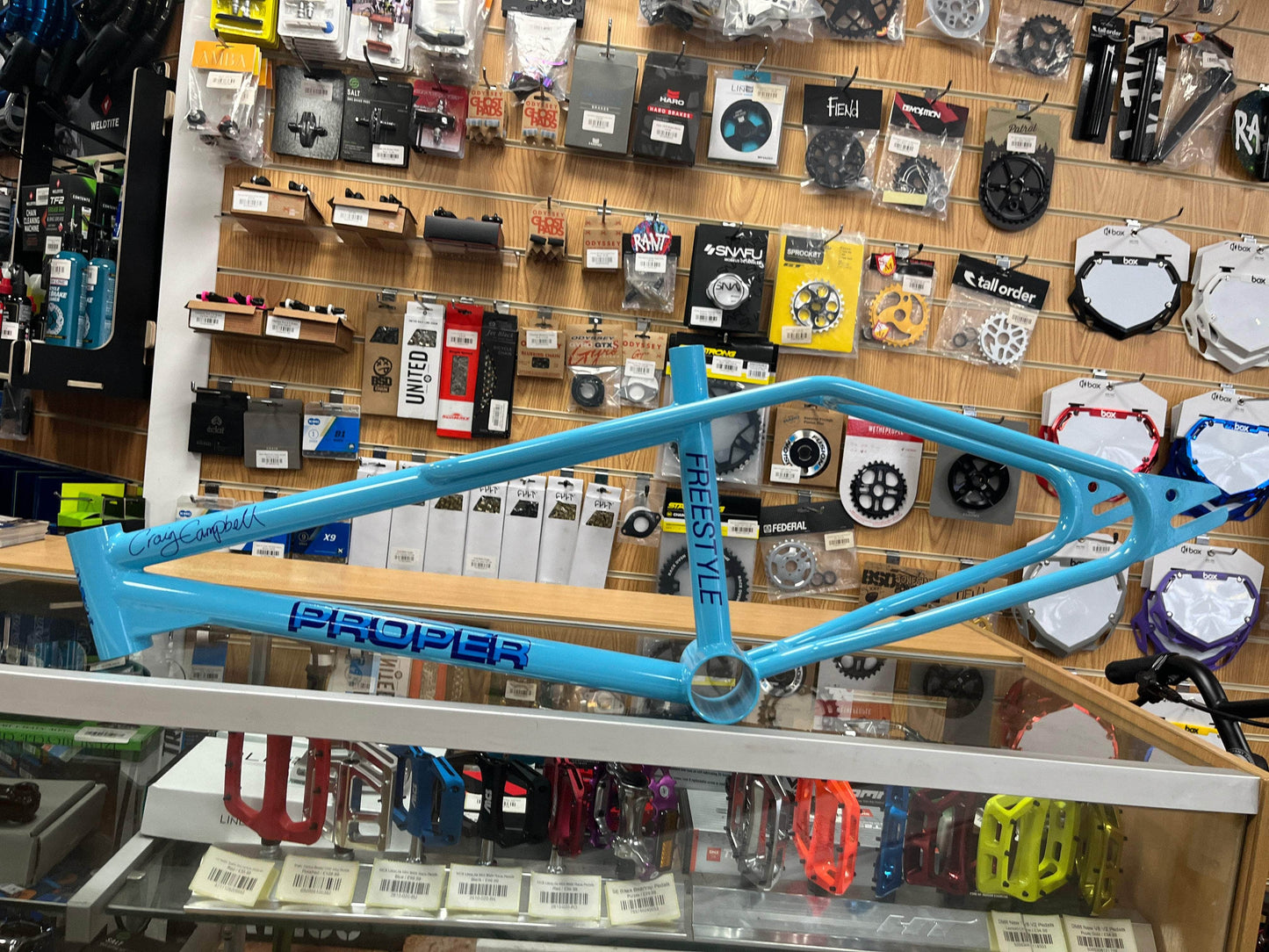 Proper Old School BMX Powder Blue Proper Craig Campbell Freestyle Frame Powder Blue