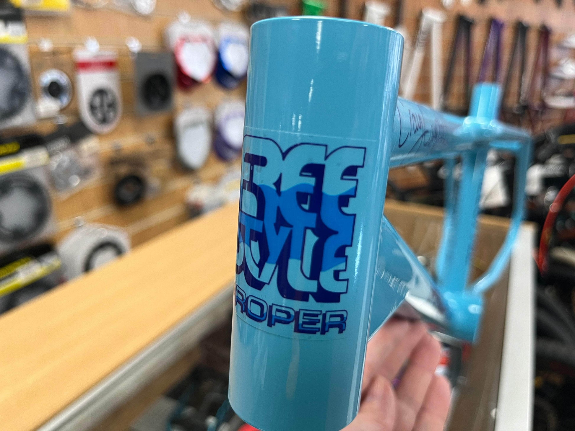 Proper Old School BMX Powder Blue Proper Craig Campbell Freestyle Frame Powder Blue