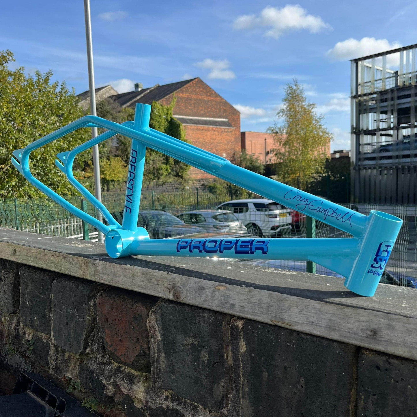 Proper Old School BMX Powder Blue Proper Craig Campbell Freestyle Frame Powder Blue